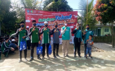 DINKES BATENG INGATKAN 3 M, PERINGATAN HARI KESEHATAN NASIONAL DI PONTREN NURUL FALAH AIRMESU